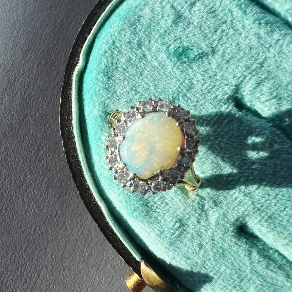 Antique natural opal ring