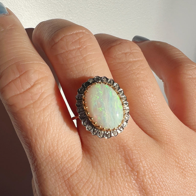 opal diamond ring