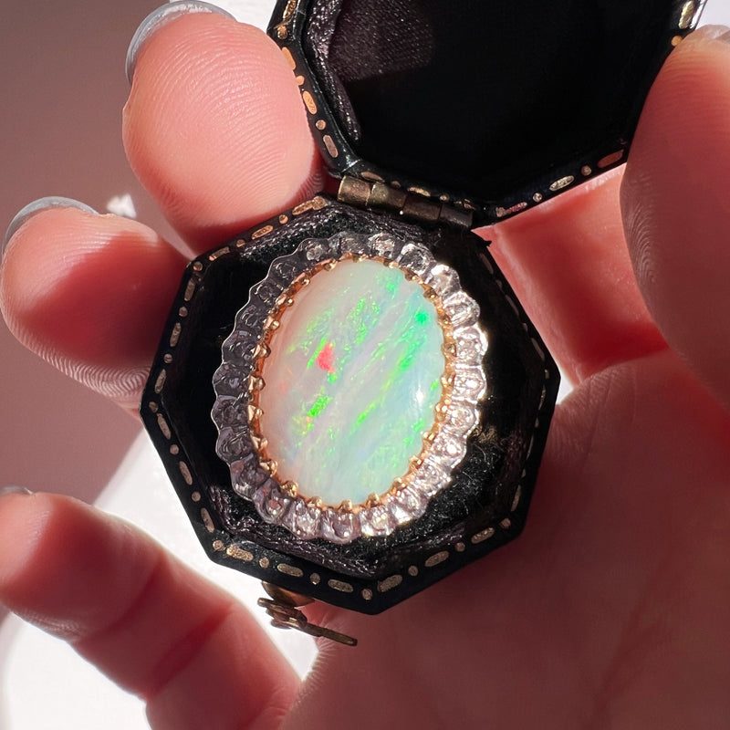 Vintage opal diamond ring