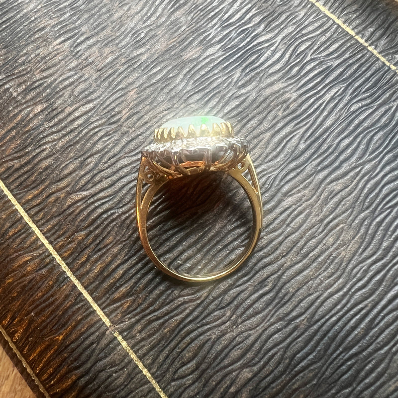 vintage opal diamond ring