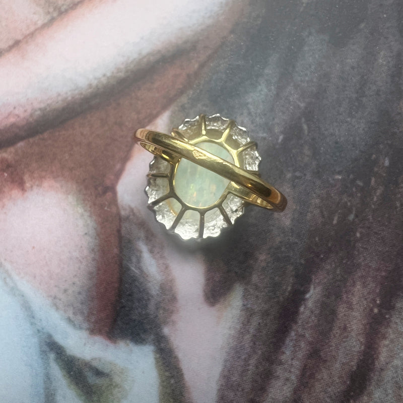 vintage opal diamond ring