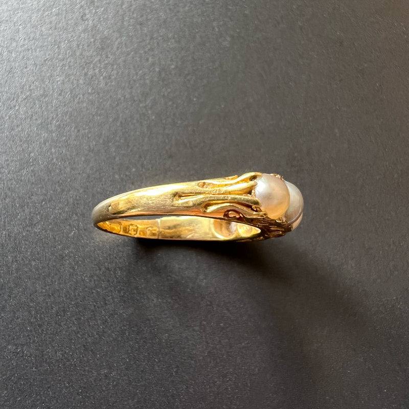 antique natural pearl ring