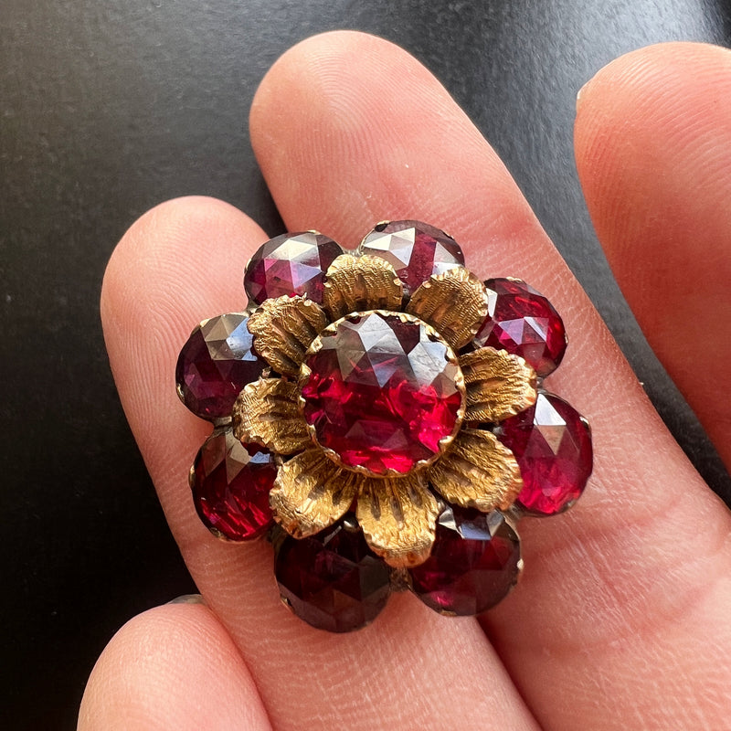 Antique garnet online brooch