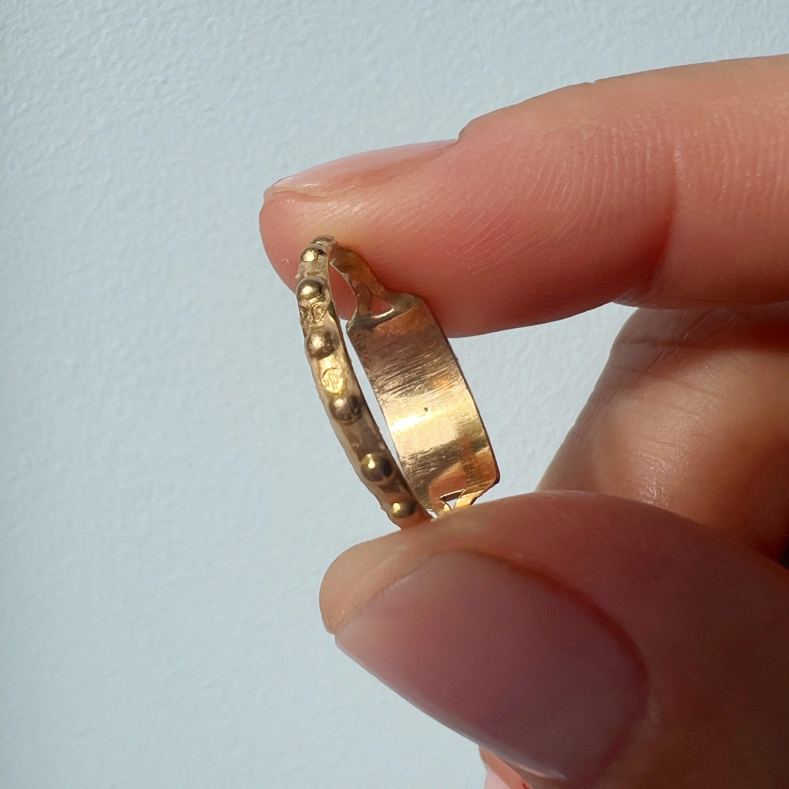 Victorian era French 18K gold faith hope charity ring - Curiously timeless