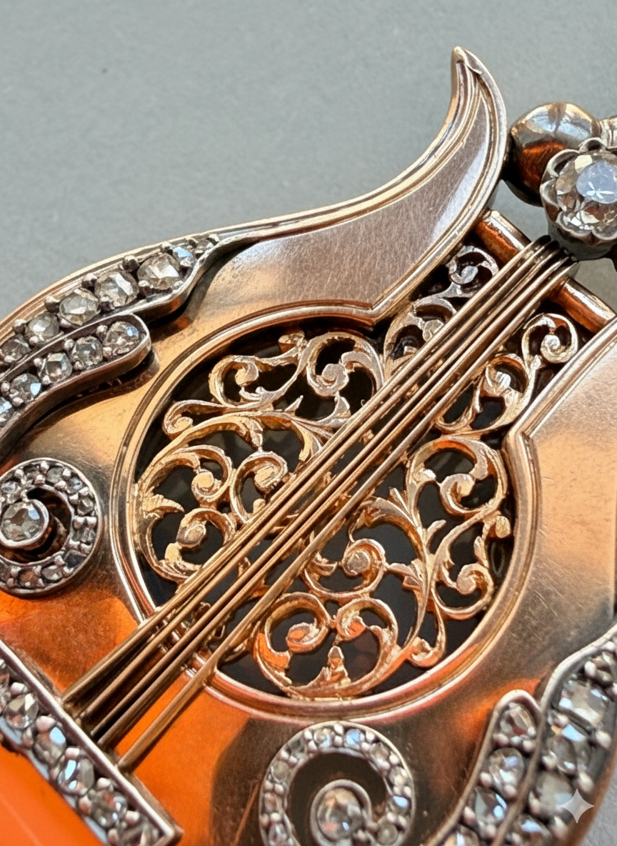 Antique Victorian 18K Gold diamond pearl Vinaigrette Locket 