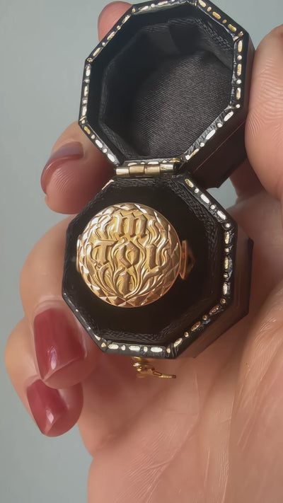 French Vintage 18K gold “Toi & Moi” (You and Me) love ring