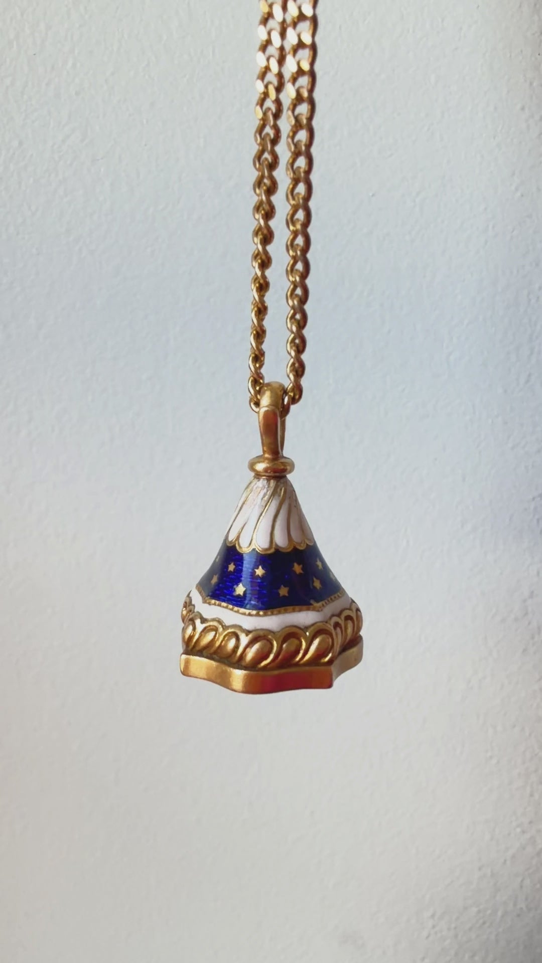 Victorian 18K gold seal fob pendant “Even all others do, I will not”