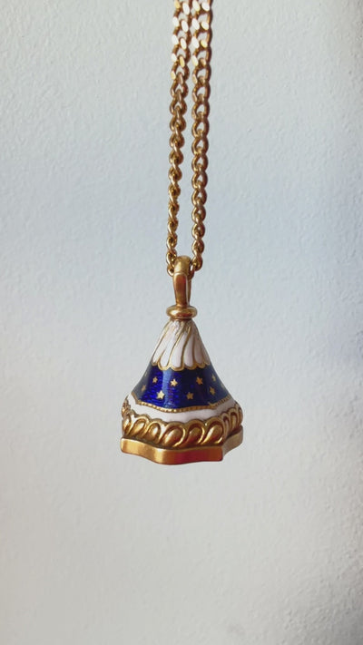 Victorian 18K gold seal fob pendant “Even all others do, I will not”