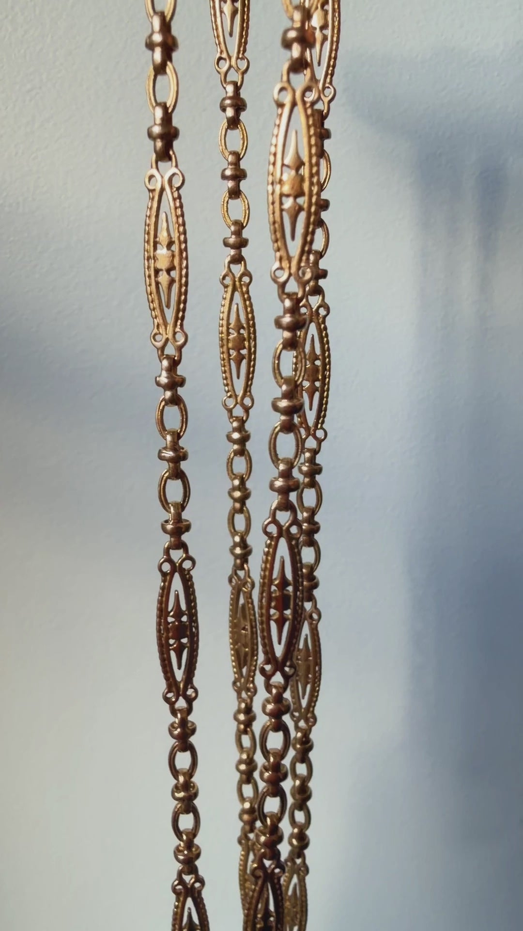 Victorian era 18K gold yellow gold link chain necklace