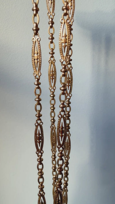 Victorian era 18K gold yellow gold link chain necklace