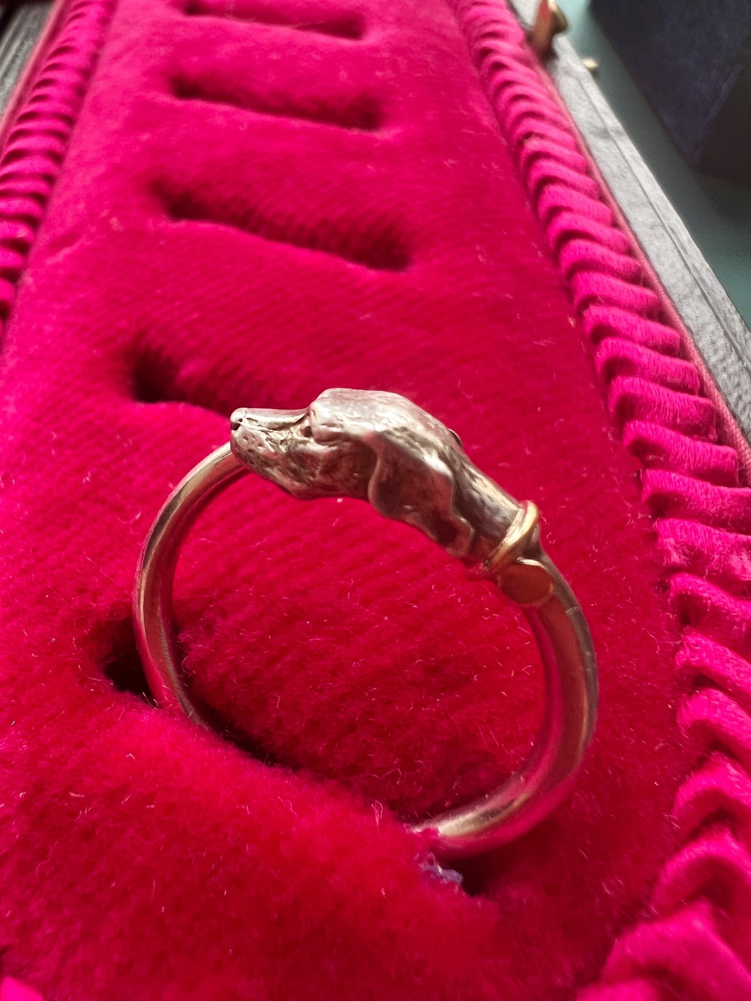 Rare vintage Arthus Bertrand Sterling Silver and gold dog ring - Curiously timeless