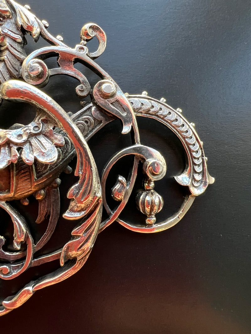 French Art Nouveau silver Chimera pendant