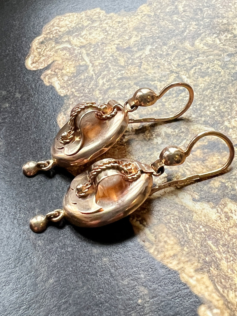 Beautiful vintage 14K gold drop earrings